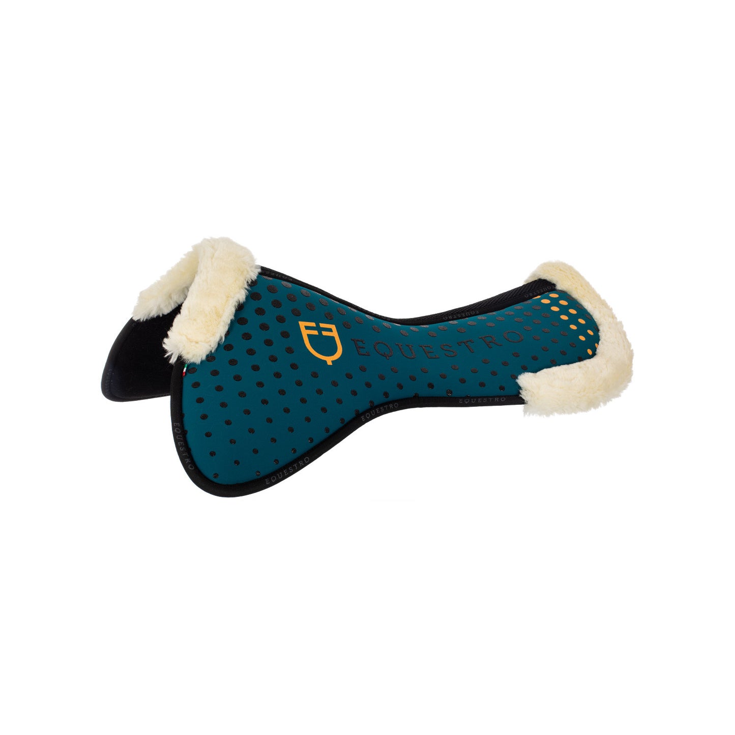 Compensador de silla en memory foam con grip y lana sintética Equestro - Petróleo