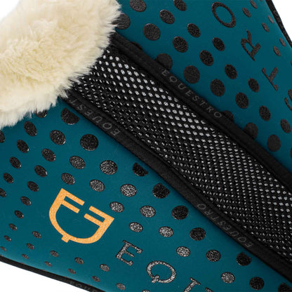 Compensador de silla en memory foam con grip y lana sintética Equestro - Petróleo