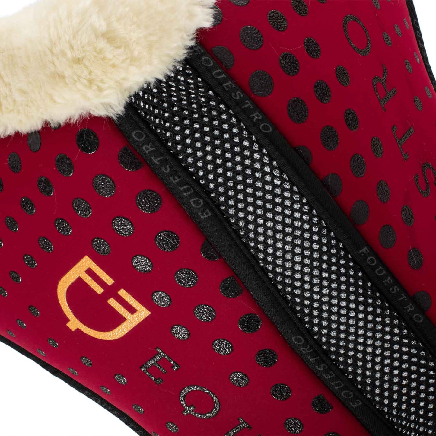Compensador de silla en memory foam con grip y lana sintética Equestro - Vino