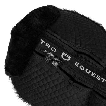 Compensador de algodón con bolsillos y borrego Equestro - Black/Black
