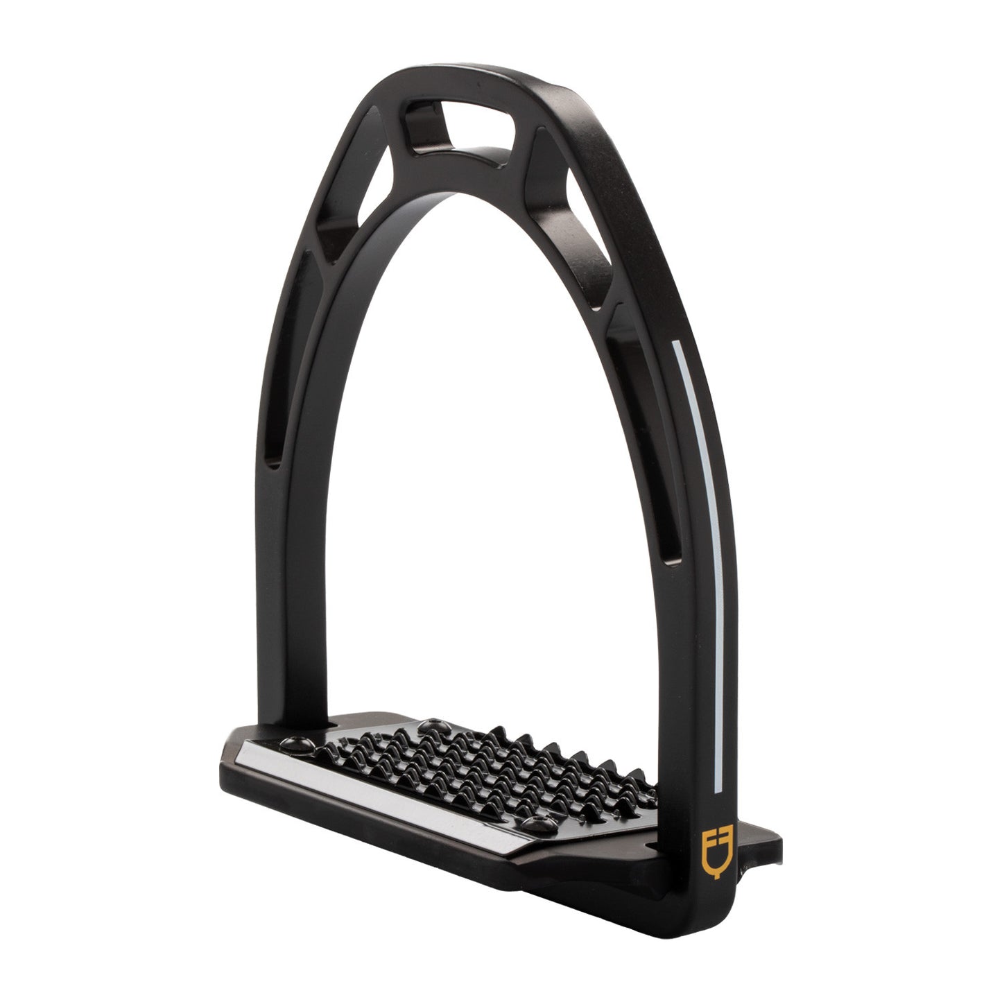 Estribos de aluminio con banco inclinado Equestro - Negro