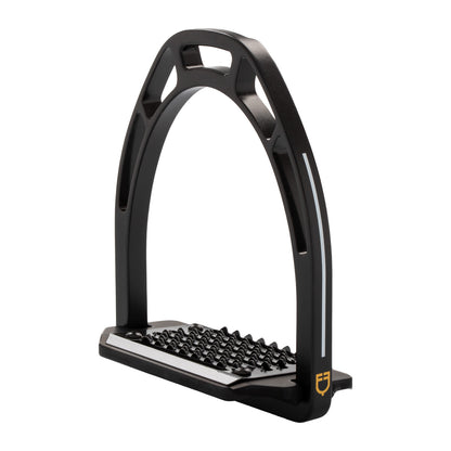 Estribos de aluminio con banco inclinado Equestro - Negro