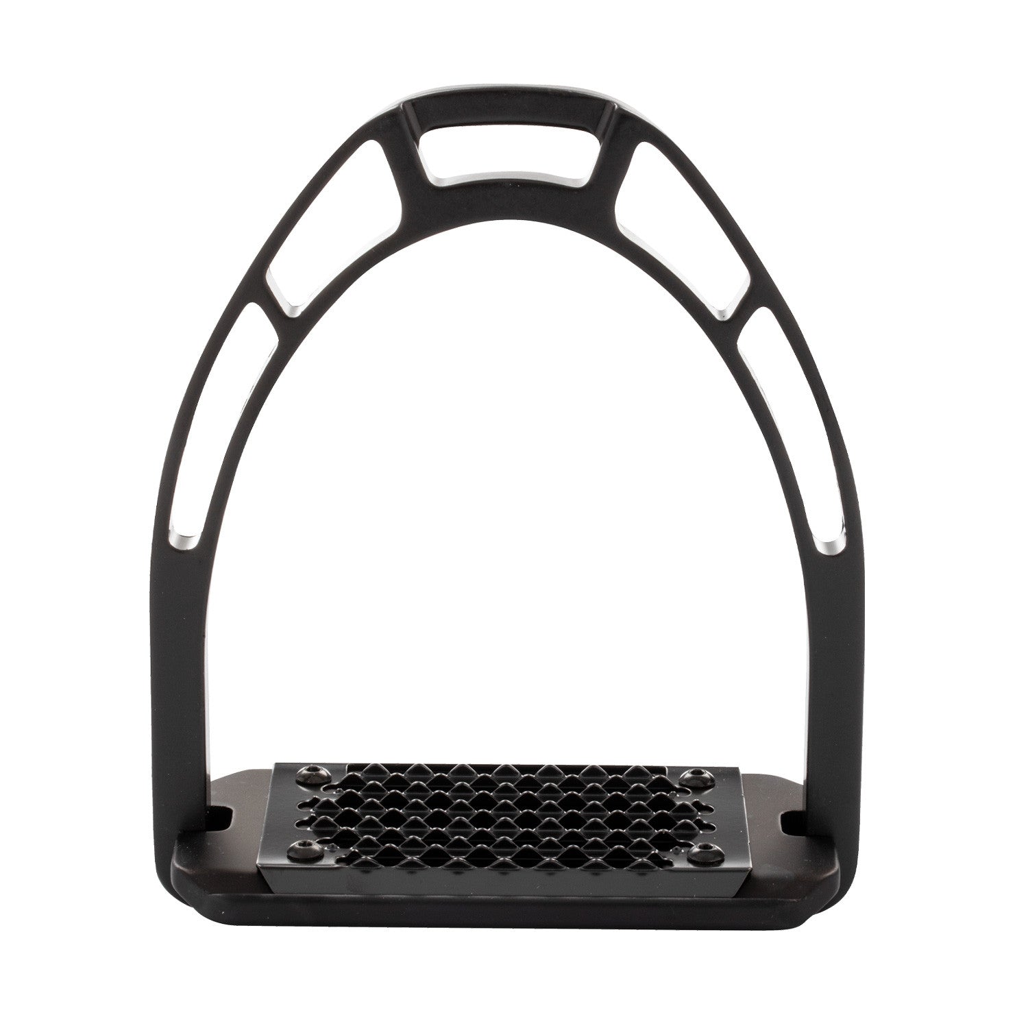 Estribos de aluminio con banco inclinado Equestro - Negro