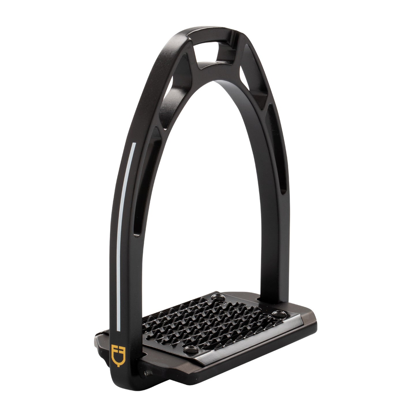 Estribos de aluminio con banco inclinado Equestro - Negro