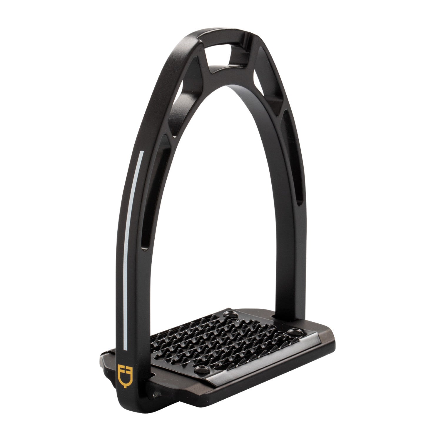 Estribos de aluminio con banco inclinado Equestro - Negro