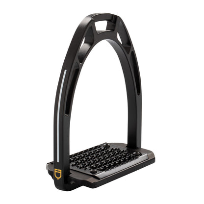 Estribos de aluminio con banco inclinado Equestro - Negro