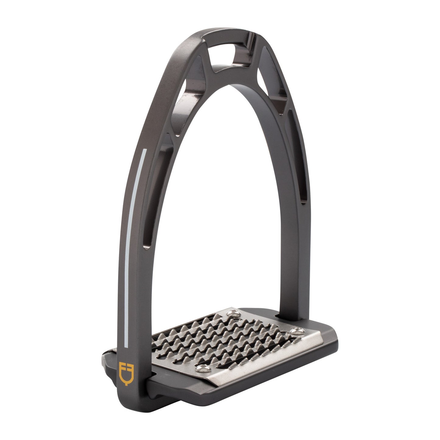 Estribos de aluminio con banco inclinado Equestro - Gris