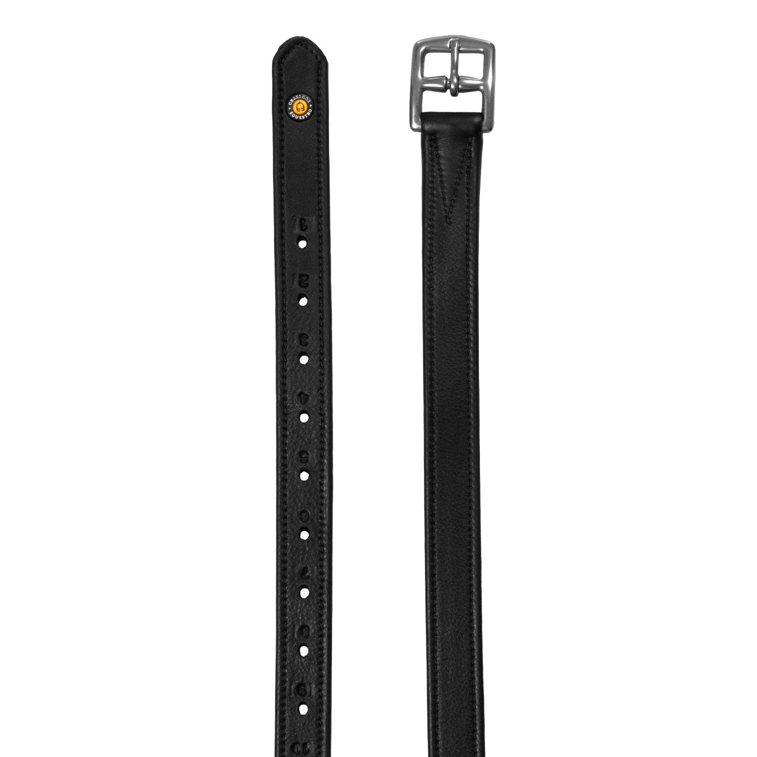 Correas de cuero con agujeros numerados Equestro - Negro
