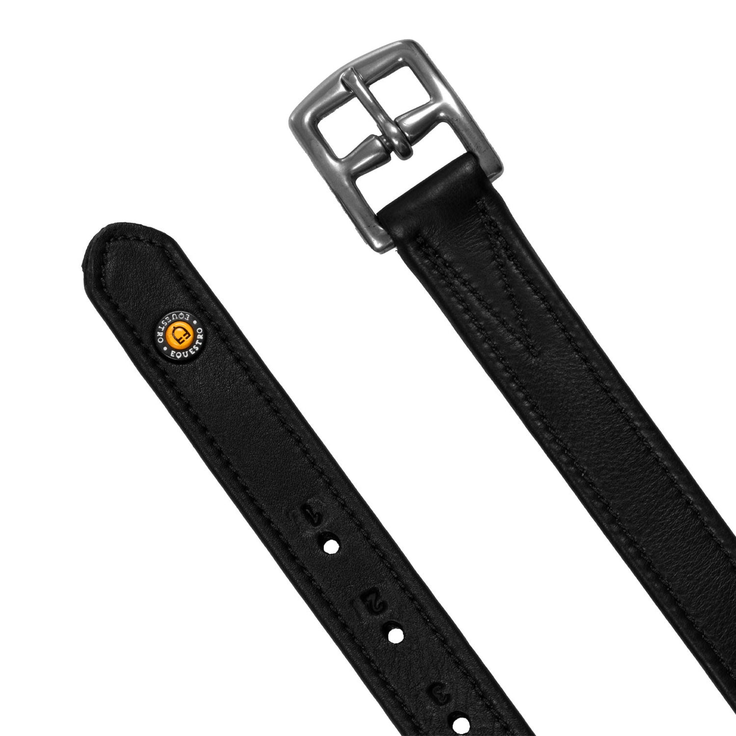 Correas de cuero con agujeros numerados Equestro - Negro