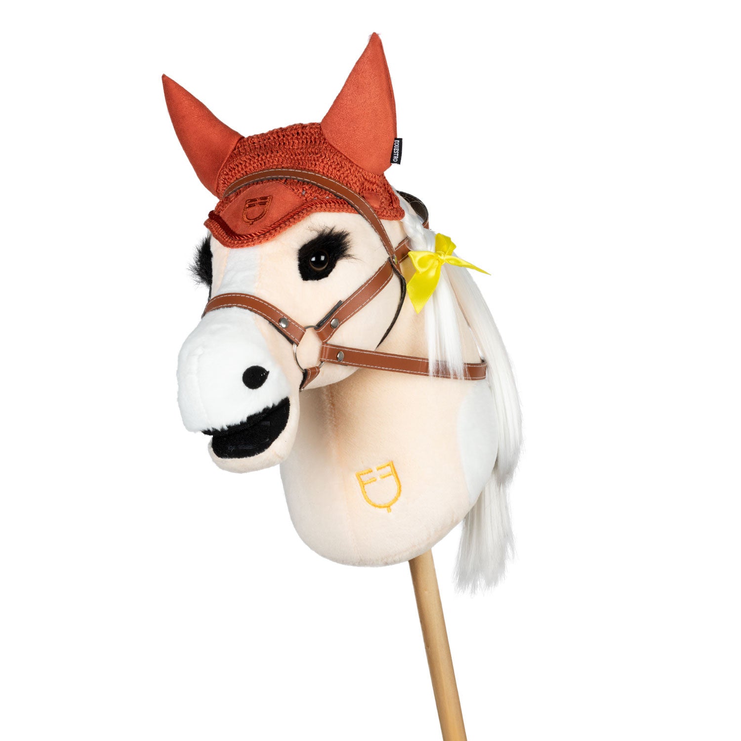 Caperuza antimoscas para caballos de juguete Equestro - Brick Red