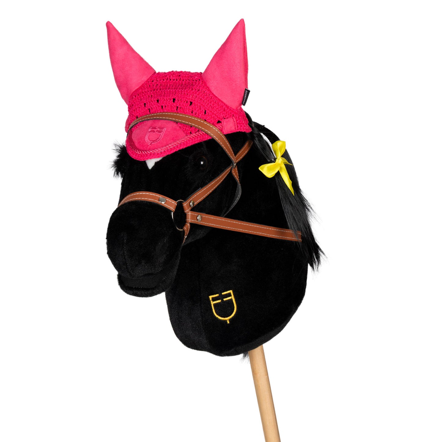 Caperuza antimoscas para caballos de juguete Equestro - Fucsia