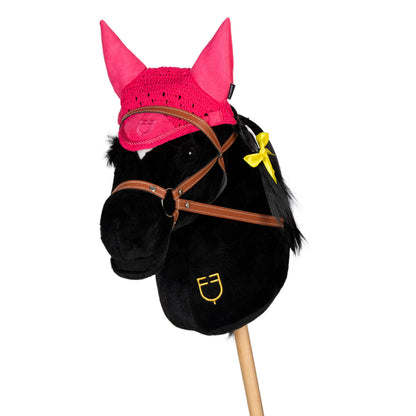 Caperuza antimoscas para caballos de juguete Equestro - Fucsia