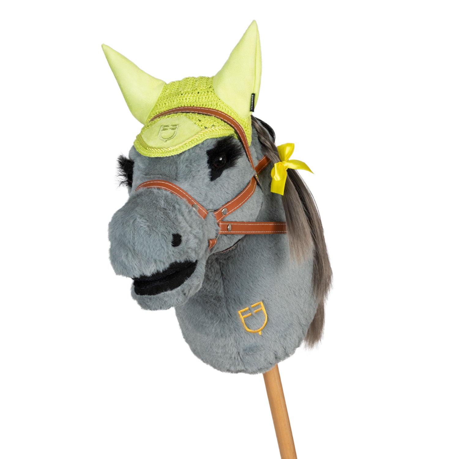Caperuza antimoscas para caballos de juguete Equestro - Lime