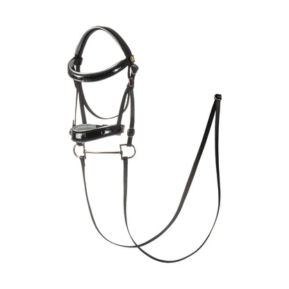 Brida para hobby horse cuero brillante Equestro