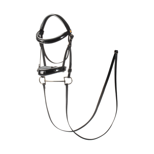 Brida para hobby horse cuero brillante Equestro