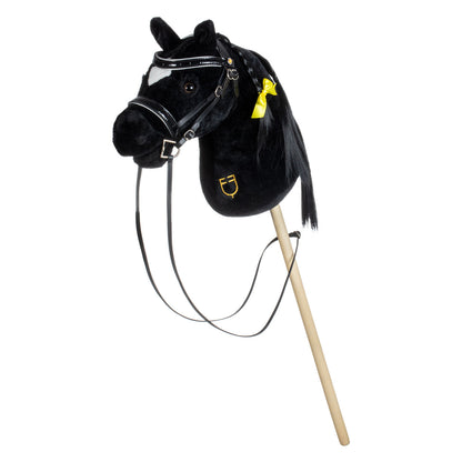 Brida para hobby horse cuero brillante Equestro - Negro