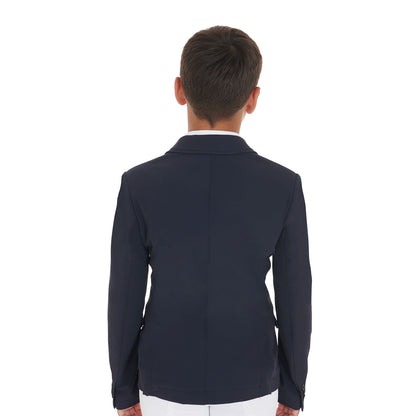 Chaqueta de niños de concurso tres botones Equestro - Navy Blazer