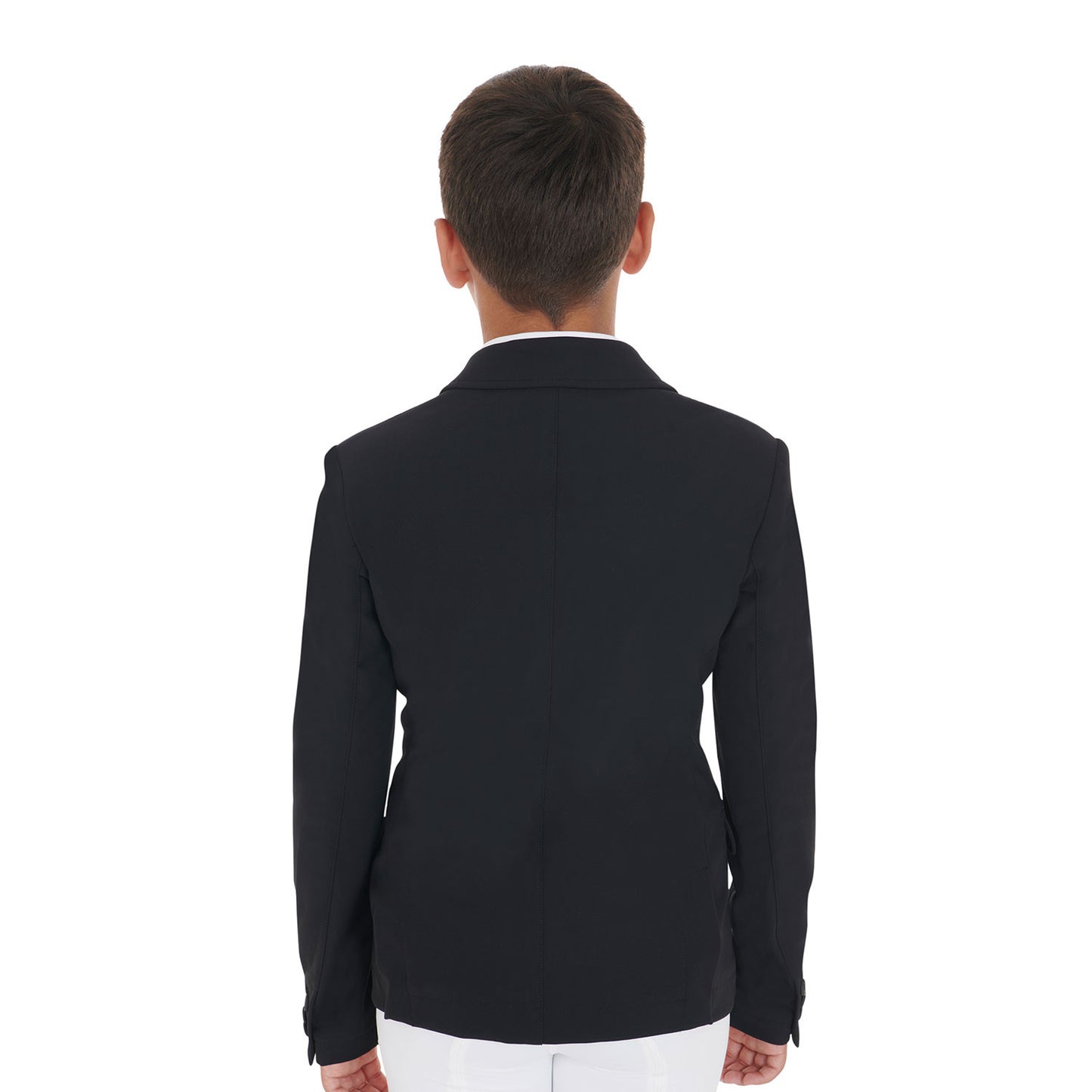 Chaqueta de niños de concurso tres botones Equestro - Negro