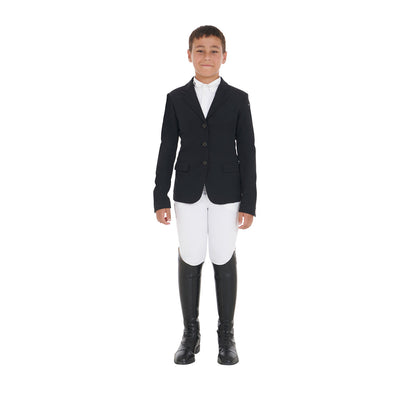 Chaqueta de niños de concurso tres botones Equestro - Negro