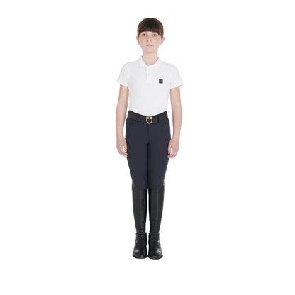 Pantalones unisex infantiles slim fit Equestro - Navy Blazer