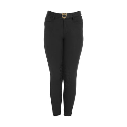 Pantalones unisex infantiles slim fit Equestro - Negro