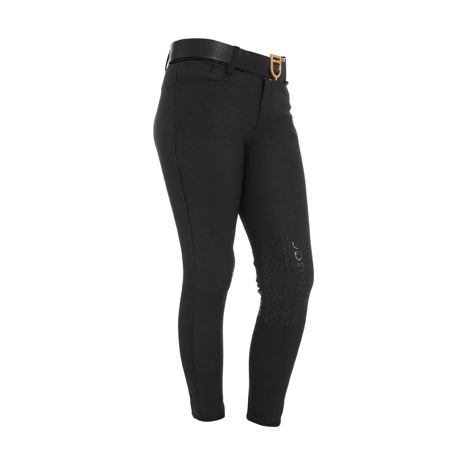 Pantalones unisex infantiles slim fit Equestro - Negro