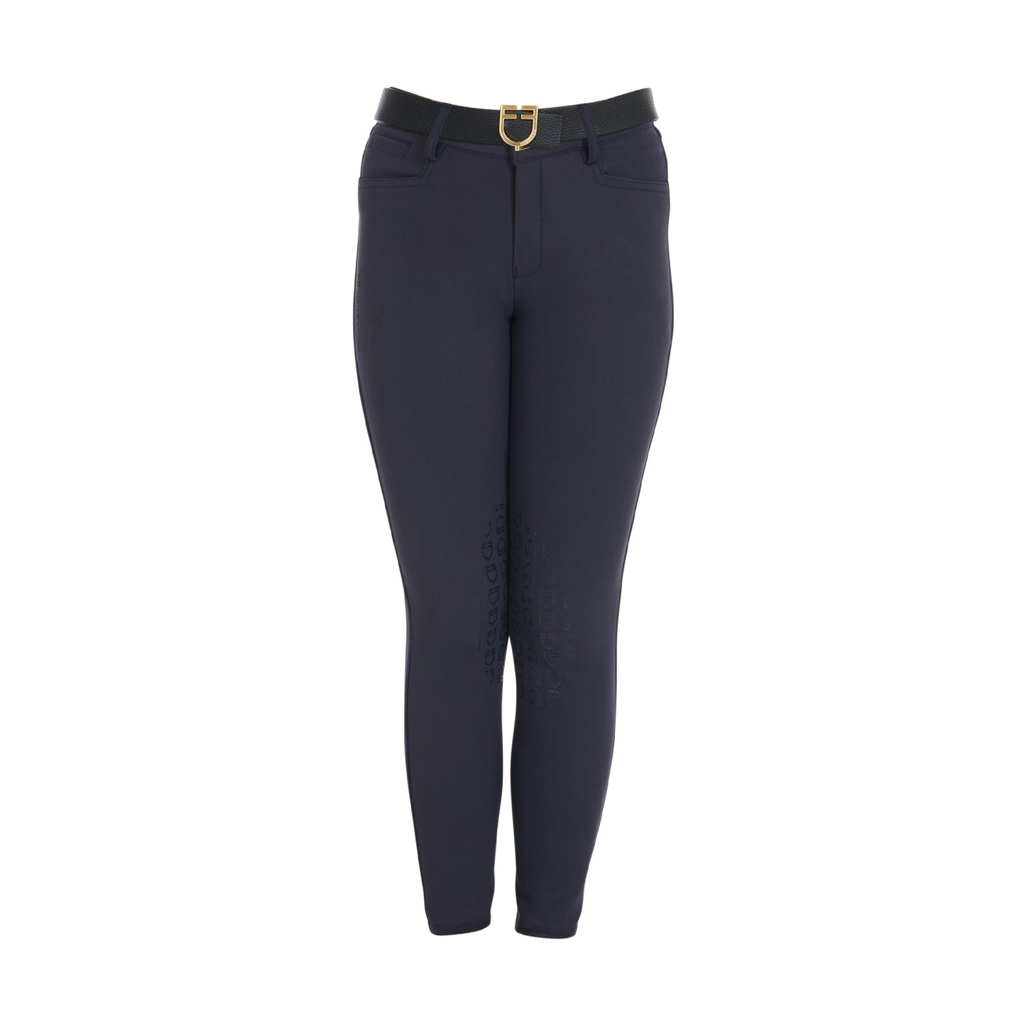 Pantalones unisex infantiles slim fit Equestro - Azul marino