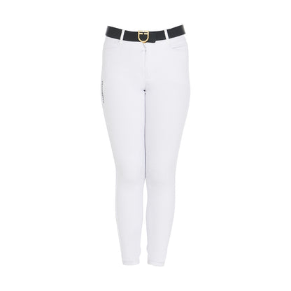 Pantalones unisex infantiles slim fit Equestro - Blanco