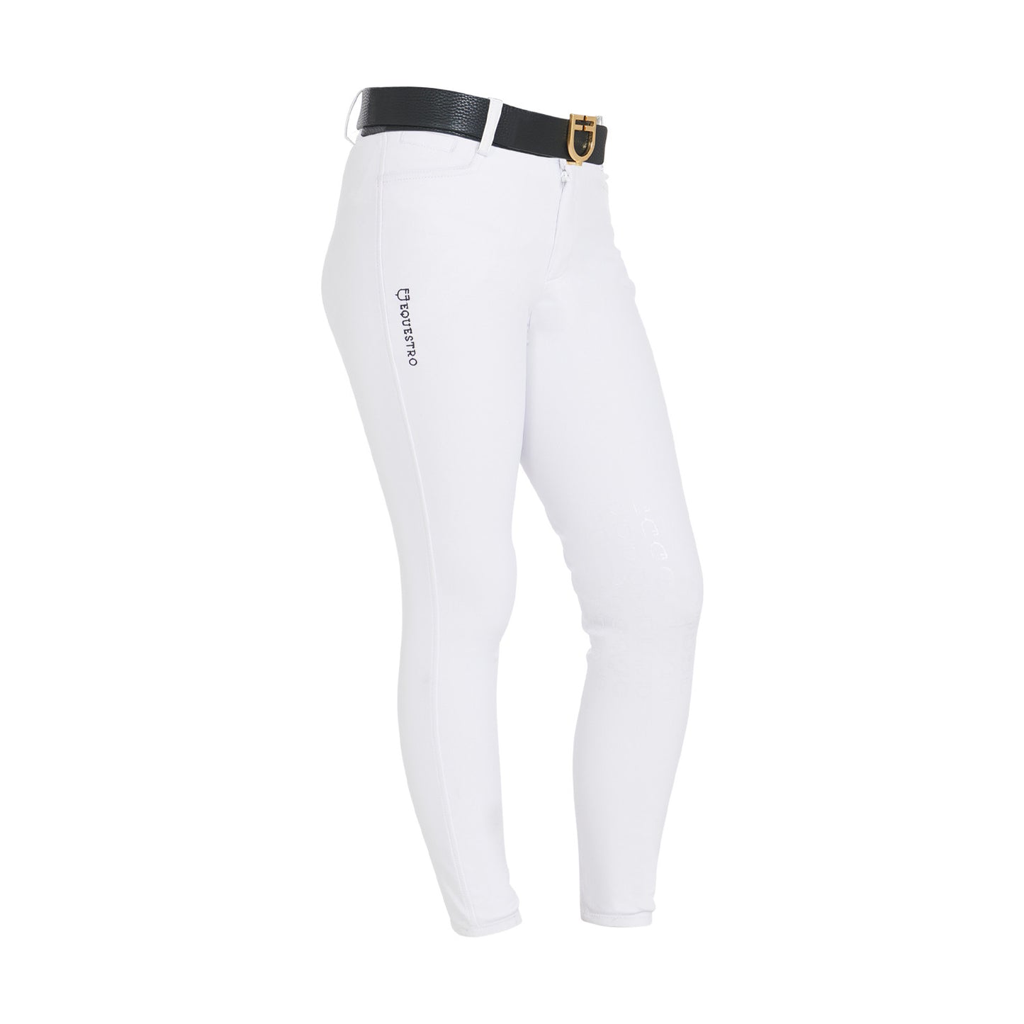 Pantalones unisex infantiles slim fit Equestro - Blanco