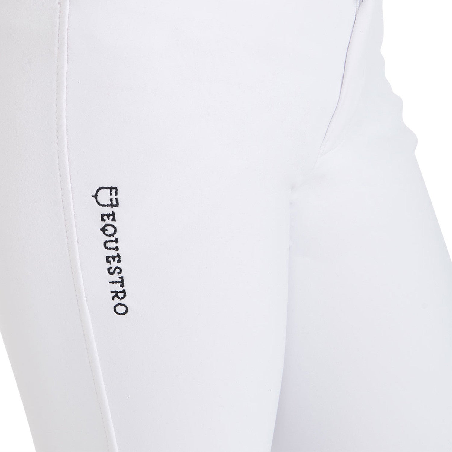 Pantalones unisex infantiles slim fit Equestro - Blanco
