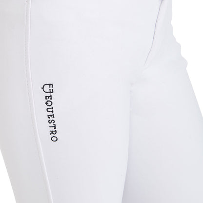 Pantalones unisex infantiles slim fit Equestro - Blanco