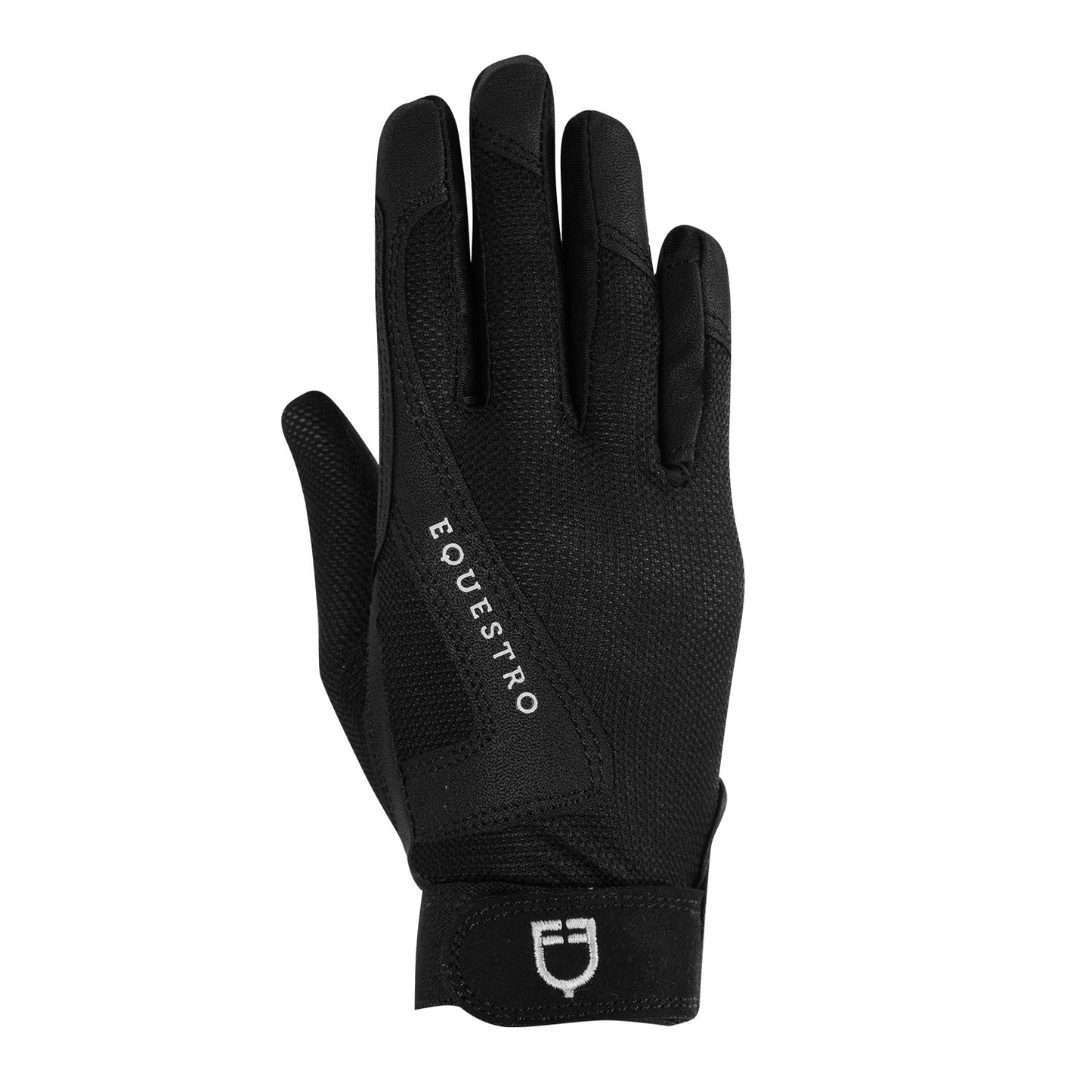 Guantes infantiles de tejido técnico Equestro - Negro
