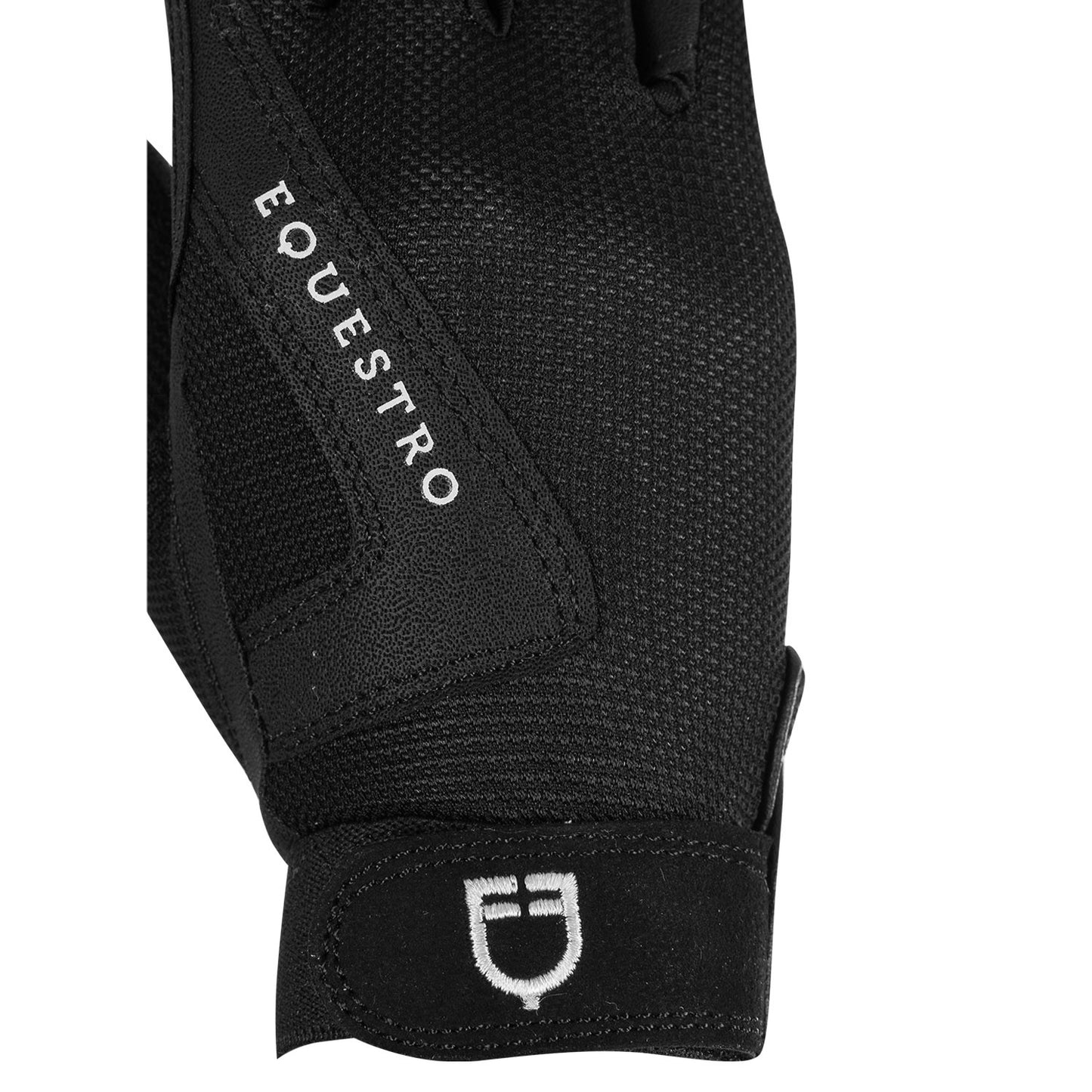 Guantes infantiles de tejido técnico Equestro - Negro