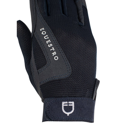 Guantes infantiles de tejido técnico Equestro - Azul marino