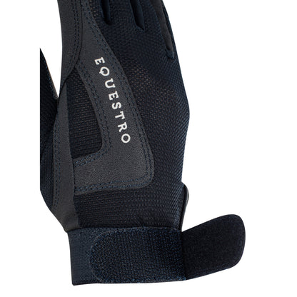 Guantes infantiles de tejido técnico Equestro - Azul marino