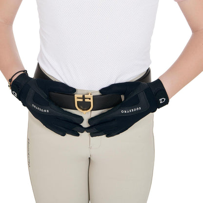 Guantes infantiles de tejido técnico Equestro - Azul marino