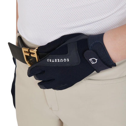 Guantes infantiles de tejido técnico Equestro - Azul marino