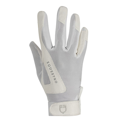 Guantes infantiles de tejido técnico Equestro - Blanco