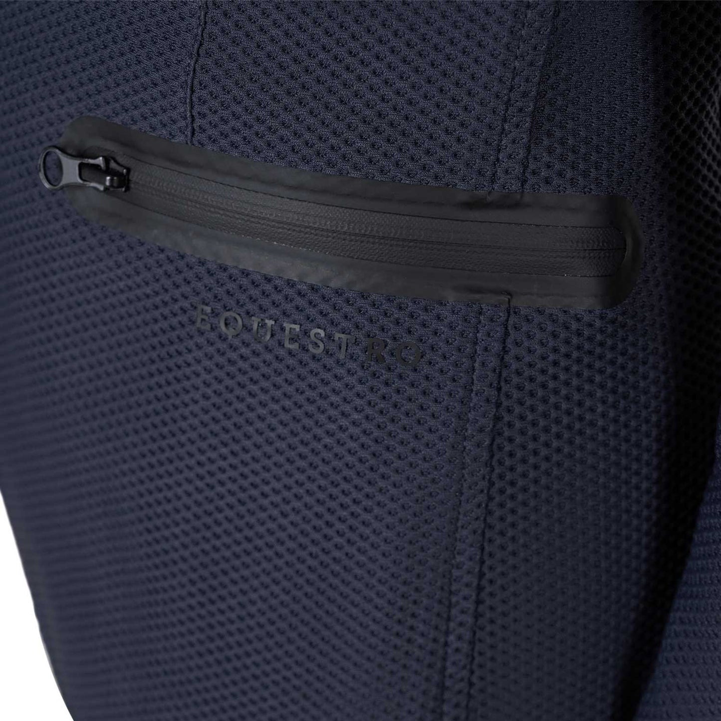 Chaqueta de niña de concurso de tres botones perforada Equestro - Navy Blazer