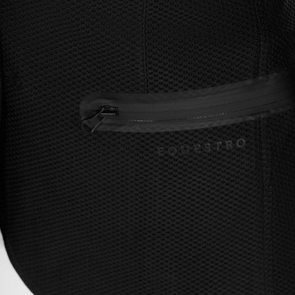 Chaqueta de niña de concurso de tres botones perforada Equestro - Negro