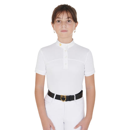 Polo niña de concurso slim fit tejido perforado Equestro