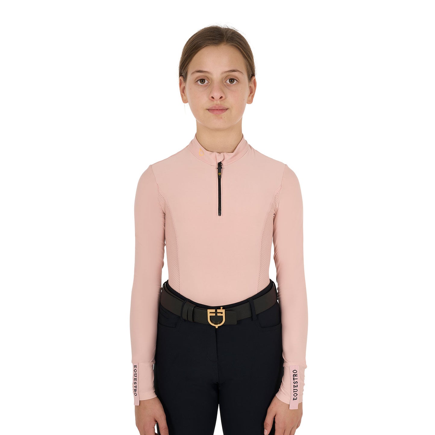 Capa base de niña de manga larga para entrenamiento Equestro - Cameo Rose