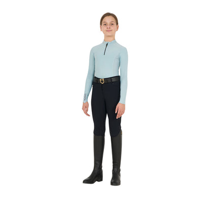 Capa base de niña de manga larga para entrenamiento Equestro - Grey Mist