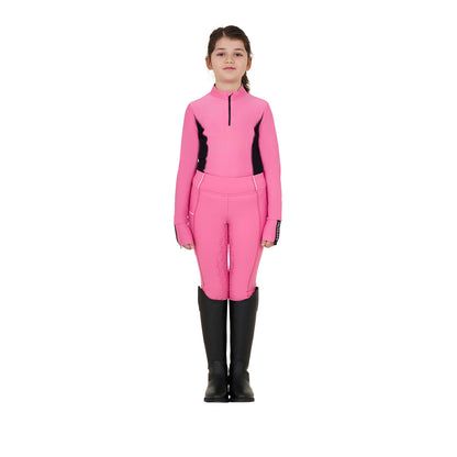 Capa base de niña de manga larga para entrenamiento Equestro - Chateau Rose