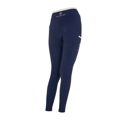 Leggings para niña con decoraciones perforadas Equestro - Navy Blazer