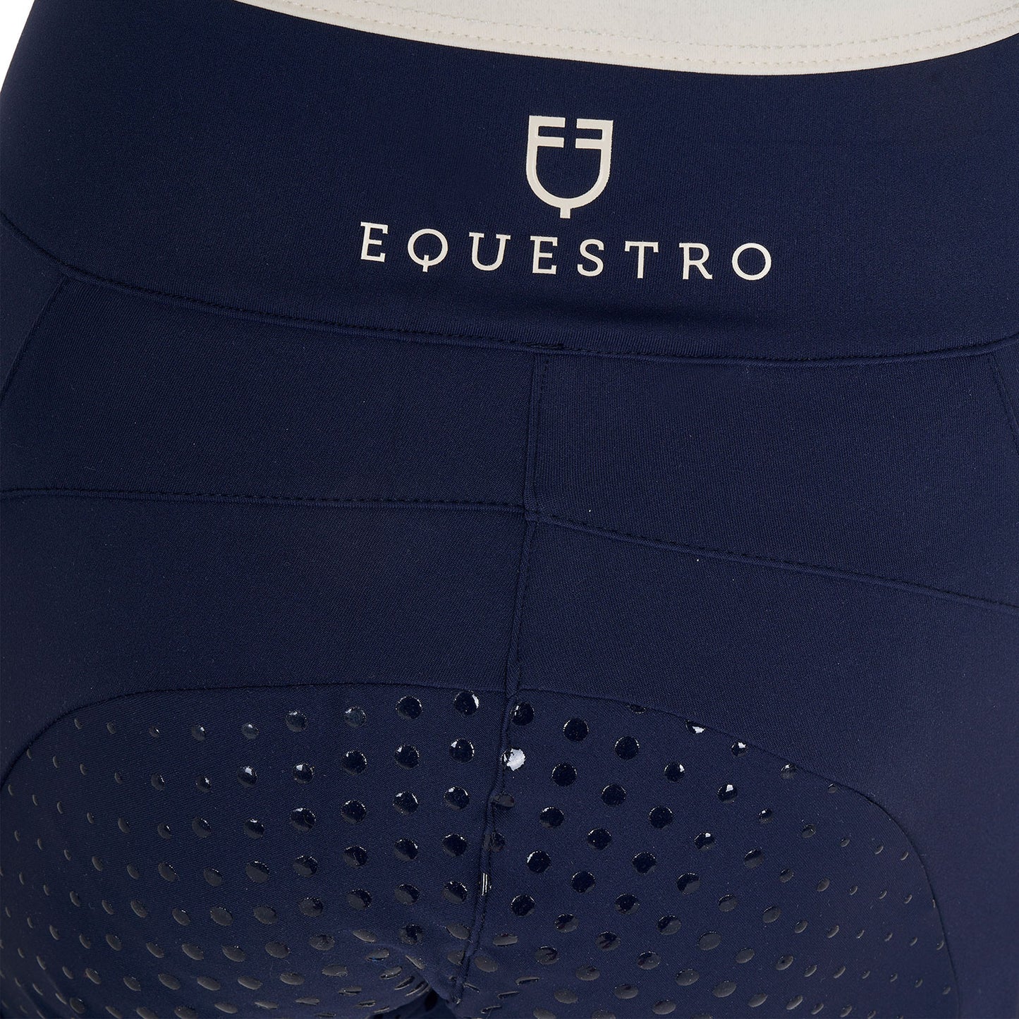 Leggings para niña con decoraciones perforadas Equestro - Navy Blazer