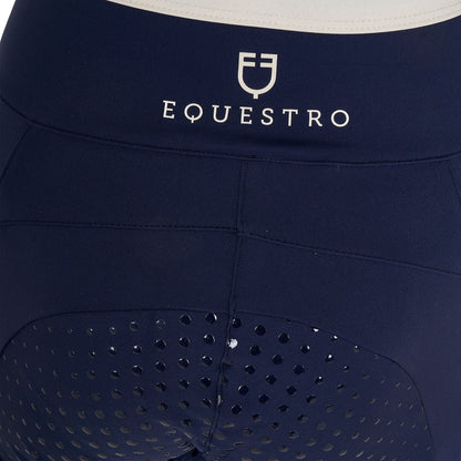 Leggings para niña con decoraciones perforadas Equestro - Navy Blazer