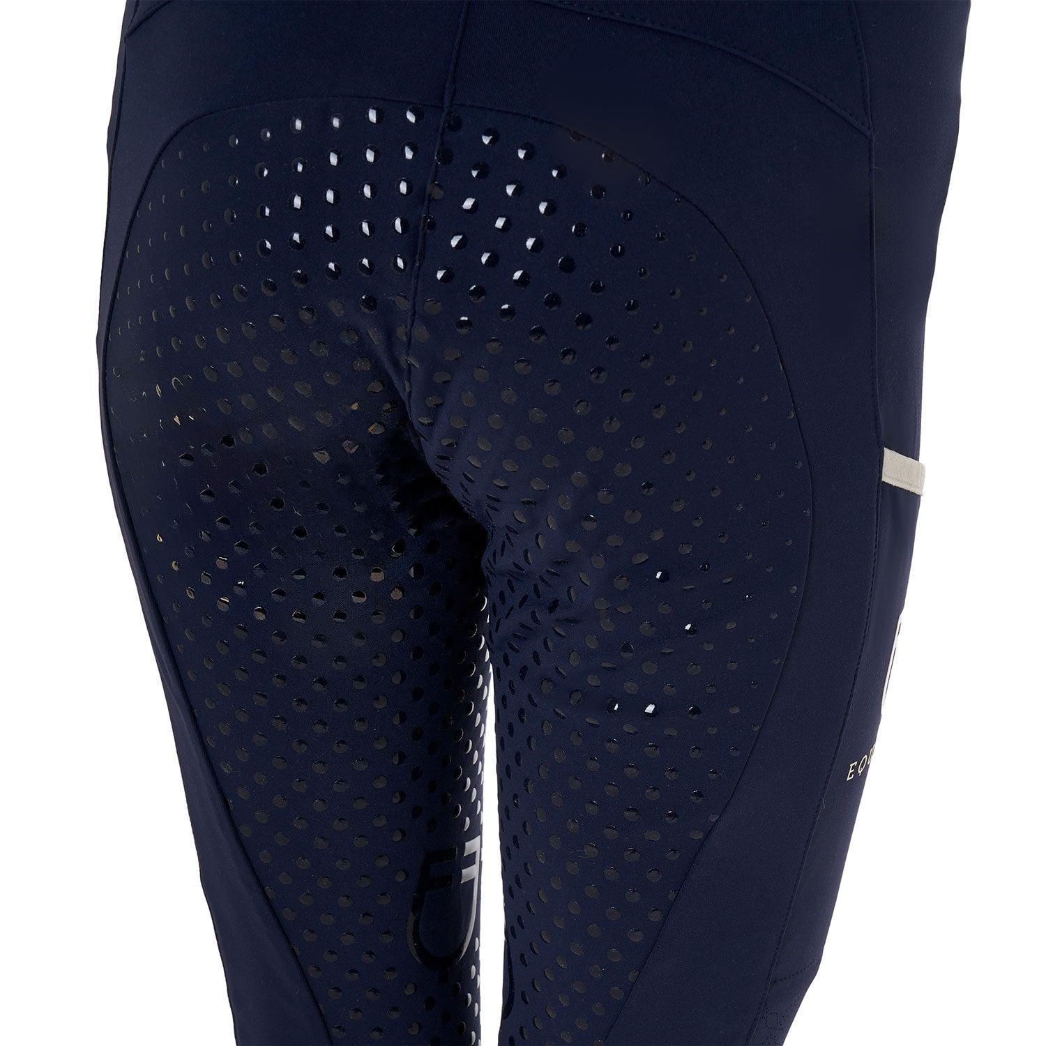 Leggings para niña con decoraciones perforadas Equestro - Navy Blazer