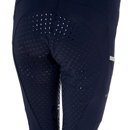 Leggings para niña con decoraciones perforadas Equestro - Navy Blazer