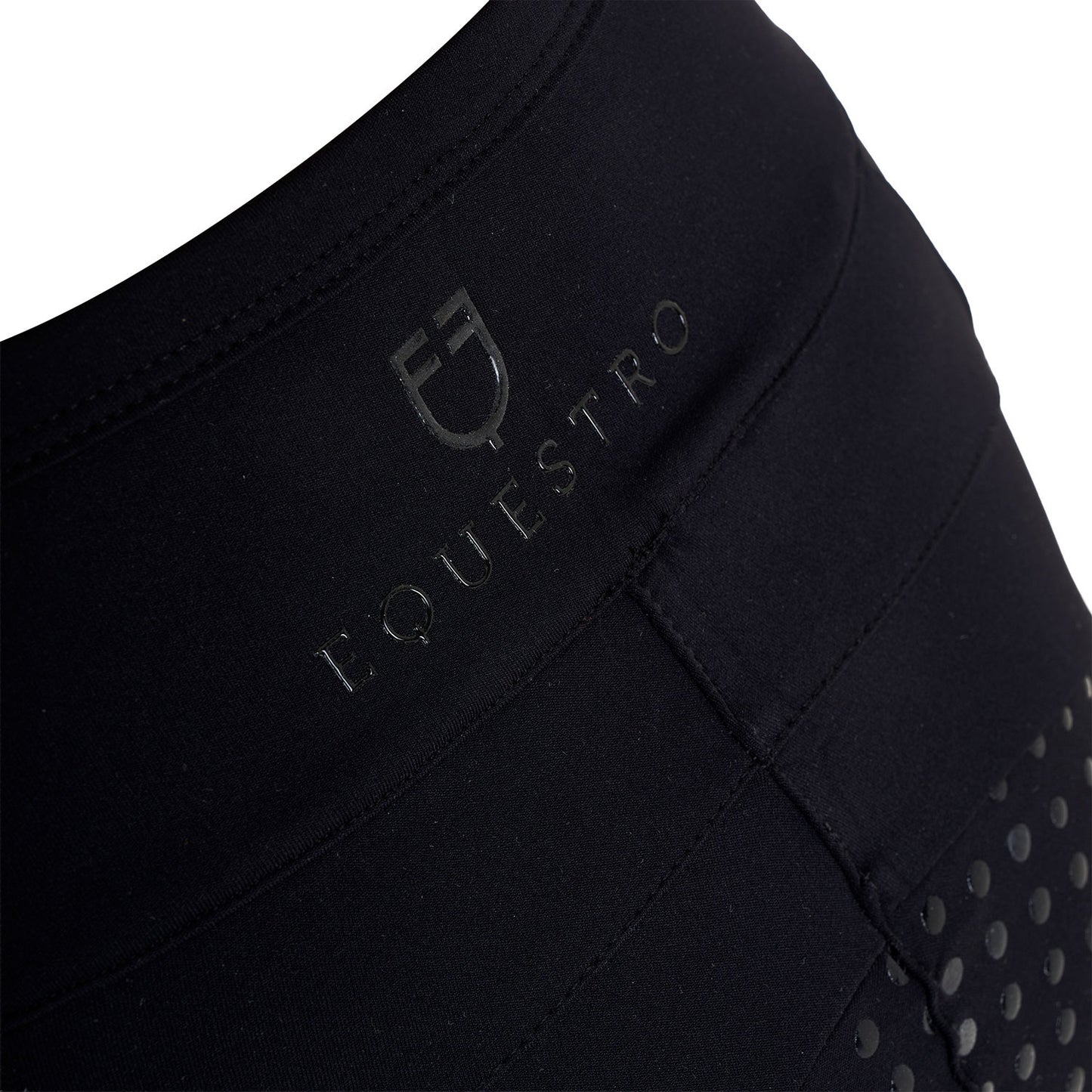 Leggings para niña con decoraciones perforadas Equestro - Negro